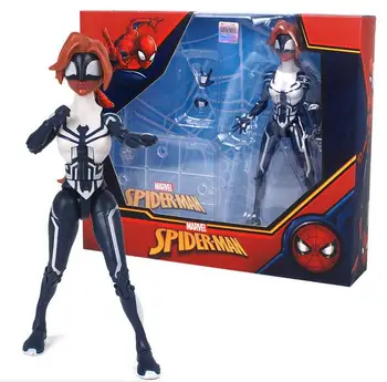18cm žmogus-Voras Veiksmų Skaičiai Voras Moteris Gwen Stacy Venom Black-Voras Km Morales Modelis Žaislai Vaikams