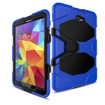 CaAmor Sunkiųjų case For Samsung Galaxy Tab A6 10.1 2016 T585 T580 Tablet atveju Minkšto Silikono+PC Galinį Dangtelį Atramą Atveju