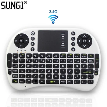 SUNGI arabų/vokiečių/prancūzų/Thai/anglų Mini 2,4 GHz Belaidžio ryšio i8 Touchpad Klaviatūra AZERTY 