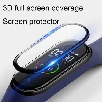 Smart Apyrankę, Dirželį Ekrano Plėvelė Xiaomi Mi Juosta 5/4 Riešo Dirželis Screen Protector Miband5 Miband4 Silikoninė Apyrankė