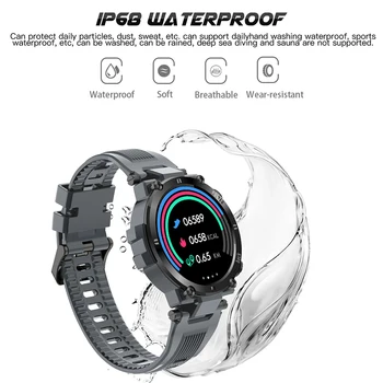LIGE Nauja Full screen touch smart watch Vyrai moterys IP68 vandeniui Daugiafunkcis sporto Fitneso žiūrėti skambučių priminimas smartwatch