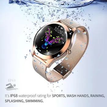 IP68 Vandeniui Smart Watch Moterų Fitneso Apyrankę Širdies ritmo Miego Stebėti Smartwatch 