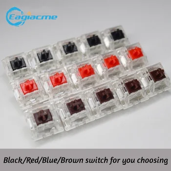 Turinio Jungikliai mechaninė klaviatūra, juoda mėlyna ruda raudona pagrindinis jungiklis CIY Lizdai SMD 3pin Plonas smeigtukai Suderinama MX jungiklis