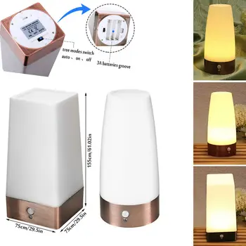 Smart Belaidis PIR Judesio Jutiklis LED Nakties Šviesos Miegamojo, Vonios Tualeto Prasme, Naktį Šviesos Baterija Stalo Lempa Dropship