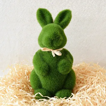 Easter Bunny Modeliavimas Trumpas Purus Moss Triušis Kambarį Darbalaukio Smulkūs Apdailos, Sodo Dekoracijos, Šventė Šalies Prekių