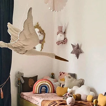 Medvilnės Skalbiniai Sienos Kabo Swan Pliušinis Įdaryti Lėlės Vaikų Darželio Patalpos Pakabukas Namų Miegamasis, Vaikų Kambarys Kabinti Ornamentu