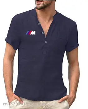 2020 m., T-Marškinėliai Vyrams, Medvilnės Marškinėliai Įvorė, skirta bmw marškinėliai Vyrams vientisos Spalvos marškinėliai topai&tees Mandarinų Apykaklės Marškinėliai