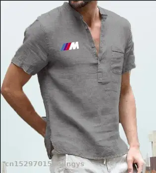 2020 m., T-Marškinėliai Vyrams, Medvilnės Marškinėliai Įvorė, skirta bmw marškinėliai Vyrams vientisos Spalvos marškinėliai topai&tees Mandarinų Apykaklės Marškinėliai