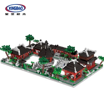 XingBao Lepins Miesto Gatvės Senovės Kinijos Architektūros Sudžou Sodas Modelio Rinkinys Statyba Blokai, Švietimo, Vaikams, Žaislai, Mūrinis Dovana