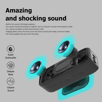 XDOBO Sparno 2020 Portable Bluetooth Garsiakalbiai Tiesa belaide Super Bass Garso TWS Vandeniui Garsiakalbiai Soundbar žemų dažnių garsiakalbis