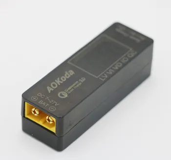 AOKoda Lipo į USB Maitinimo Keitiklis QC3.0 Adapteris Greitas Įkroviklis Išmaniojo telefono, Planšetinio KOMPIUTERIO, Aukštos Kokybės