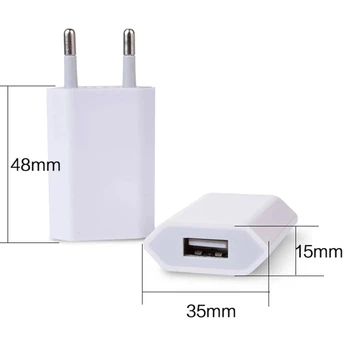 Originalus Apple 5W USB Power Adapter EU Plug Konverteris Greitas Įkroviklis Europos Kištuko Adapteris, skirtas 