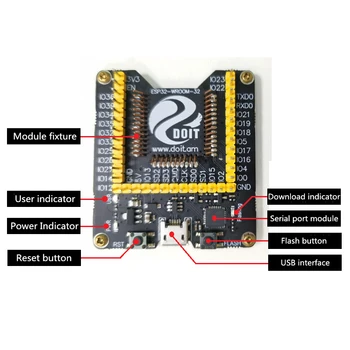 ESP32 Wifi Modulis Atnaujinti Flash Atsisiųsti Įrankį Firmware Downloader Kodas įrašymo įrenginys Programos Mirksi Paramos ESP32-WROVER ESP-32S