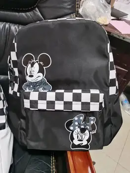 Disney Mickey mouse animacinių filmų kuprinė canves rankinėje lady vyrų pečių maišą Kelionės krepšys, kuprinė