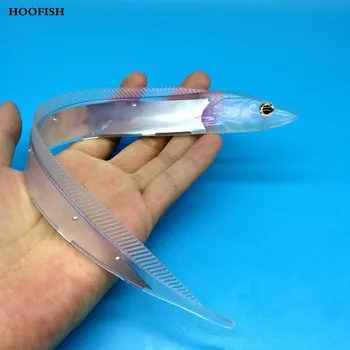 HOOFISH 2VNT/DAUG Hairtail Minkštas Žvejybos Masalas 20g/27cm Peilio Ašmenys Žuvų Dirbtinio Masalo 3D Akys, Ilgas Švelnus Suvilioti Žvejybos Reikmenys