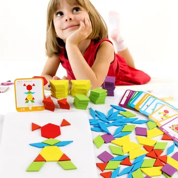 155 VNT Kūrybinį Galvosūkį Vaikams, Mediniai Žaislai Vaikams Dėlionės Vaikai Ankstyvojo Mokymosi Švietimo Žaislai Montessori