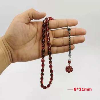 Specialios Raudonos Dervos Tasbih vyras apyrankę 33 prayerbeads islamo dovana Eid Kazaz masbaha arabų dizaino Misbaha Masbaha Rožinio