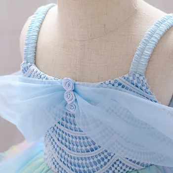 LZH 2020 m. Rudens Mados Vieno Peties Spalvinga Sijonas Vaikams Apsirengti Baby Girl Princesė Dress Akių Tutu Sijonas Kūdikių pilnatis Suknelė