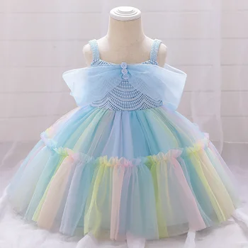 LZH 2020 m. Rudens Mados Vieno Peties Spalvinga Sijonas Vaikams Apsirengti Baby Girl Princesė Dress Akių Tutu Sijonas Kūdikių pilnatis Suknelė