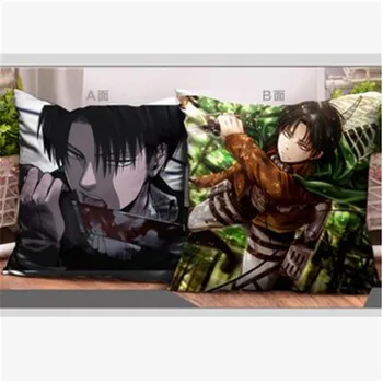43x43CM Dekoratyvinės pagalvės ataka titan animacinių filmų pagalvės Kokybės Eren Jaeger Anime pagalvėlė Minkšta dvipusė Spausdinti pagalvę Dovanos
