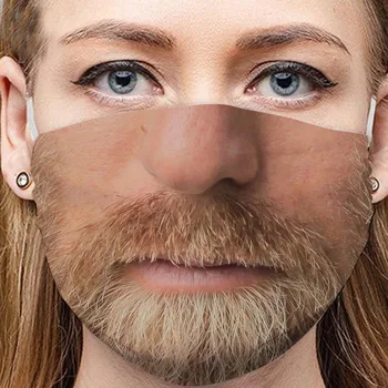 2020 Mados Juokinga Išraiška Spausdinti Veido Kaukė Asmeninį Grimace Šalies Kaukės Dulkėms Kvėpuojantis Burnos Kaukę Washbale Daugkartinio Naudojimo