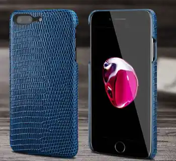 Natūralios Odos Back Case For iPhone 6 6S 7 8 Plus Atveju Prabanga Driežas Modelio Telefonas Krepšys Case For iPhone 6 S 7 8 Plius Padengti