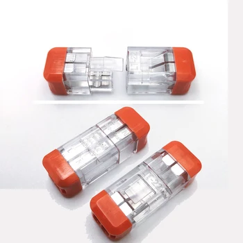 2/3pin Jungiamojo Mini Quick Vielos Jungtis Universalus Kompaktiškas Elektros led šviesos Jungtys Push-in Užpakalis Laido Gnybtų Bloką