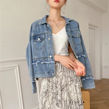 Naujas 2021 m. Pavasarį, Rudenį Moterų Džinsai Švarkai Atsitiktinis Kišenės Kutas Laukinių Streetwear Madinga Panele Džinsai Viršūnės