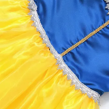 VOGUEON Merginos Princesė Suknelės Sluoksniuotos Rankovėmis snieguolė Cosplay Kostiumas su Apsiaustu Vaikų Karnavalas Suknelė Inscenizacija Šalies Drabužių