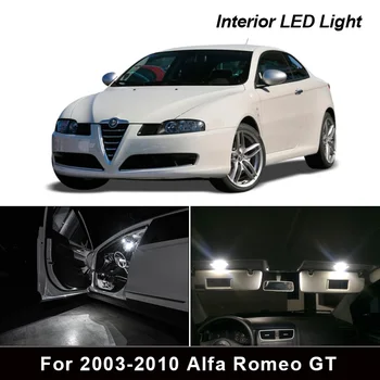 7pcs Canbus Klaidų LED lemputę Interjero Dome Žemėlapis Kamieno Daiktadėžė lemputės rinkinys 2003-2010 Alfa Romeo GT