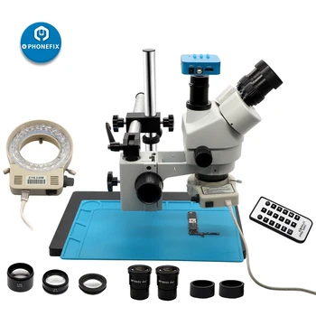3.5-90X Nuolat Zoom Simul Židinio Trinokulinis Stereo Mikroskopas 21MP Kameros Adapteris, Telefono Plokštės Litavimo Remonto Įrankių Rinkinys