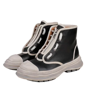 Originalus 20 Žiemos Nauji odiniai batai Moterų retro, suapvalinti tne karvės odos sportinis atsitiktinis batų Moterims