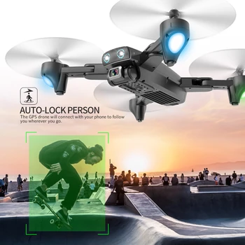 RC Drone 4K GPS UAV su 1080P 2.4 G/5G WiFi FPV HD Plataus Kampo Kamera, Sulankstomas Quadcopter Aukščio Laikyti Režimas Sraigtasparnis Dron Žaislas