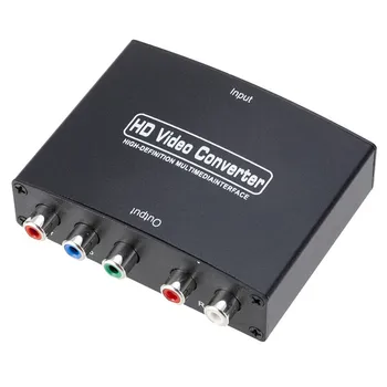 ES/JAV Plug 1080P HDMI RGB / RGB HDMI Sudedamoji dalis-5 RCA YPbPr Vaizdo + R/L Audio Converter Adapteris TV PC
