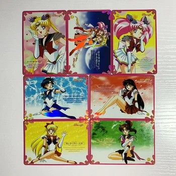7pcs/set Sailor Moon CARDDASS Refrakcija Seksualus Grožio Hobis Kolekcionuojamų Žaidimas Anime Kolekcija Korteles, Sexy Girls