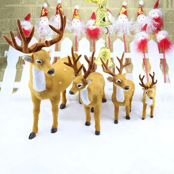Kalėdų Elnias Elnių lėlės modelis Santa Amatų Briedžių Kalėdos Šalies Namų Eglutės Puošimas Ornamentais Dovana žaislas vaikams