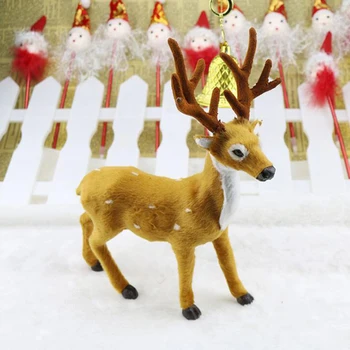 Kalėdų Elnias Elnių lėlės modelis Santa Amatų Briedžių Kalėdos Šalies Namų Eglutės Puošimas Ornamentais Dovana žaislas vaikams