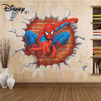 Disney nauja žmogus-voras lipdukas stereo sienos, vaikų kambario, miegamojo fone lipdukas nuimamas