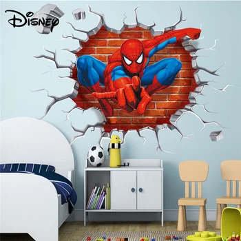 Disney nauja žmogus-voras lipdukas stereo sienos, vaikų kambario, miegamojo fone lipdukas nuimamas