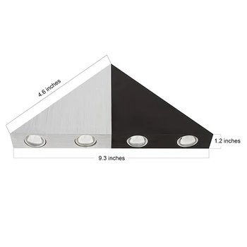 5W Aliuminio Trikampis Led Sienos Lempos AC85-265V LED Siena Sconce Šviesos Dekoratyvinis Apšvietimas Patalpų Lauko Šalies Kamuolys Disco Šviesos