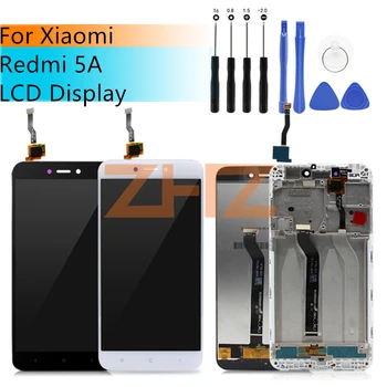 Už Xiaomi Redmi 5A LCD Ekranas Jutiklinis Ekranas skaitmeninis keitiklis komplektuojami su rėmo Xiaomi Redmi 5A Pasaulio pakeitimas, remontas, dalys