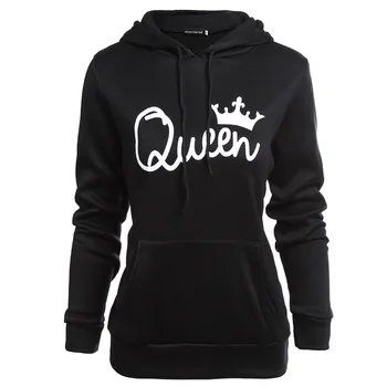 Karalius ir karalienė hoodie negabaritinių marškinėlius moteriški drabužiai harajuku 2021 mados streetwear moteris hoodies puloveris plius dydis