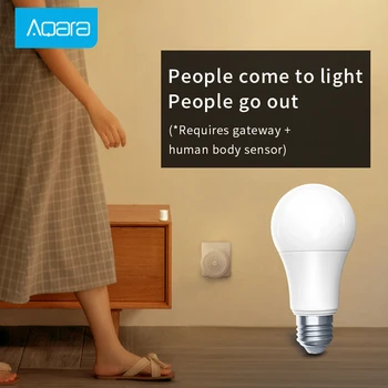 XIAOMI Aqara LED lempa 9W E27 2700K-6500K 806lum Smart Baltos Spalvos LED Lemputės Šviesos Lempos Dirbti su Namų Rinkiniai ir MI Home APP