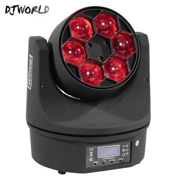 DJworld LED Šviesos Plauti Bitės Akys 6x15W rgbw Juda Žibintas Scenos Šviesos Efektas Įranga, Apšvietimas DJ Disco Šalies Muzikos žibintai