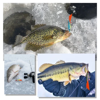 Goture Naujas Žiemos Žvejybai ant Ledo Balansavimo Wobblers Upėtakių Bass Lydekos, Ešeriai, Karpiai, Šviesos Ledo Žvejybos Masalas Jig Grimzlė Masalas