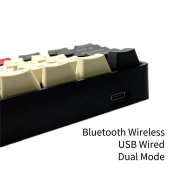 61Keys Bluetooth Mechaninė Žaidimų Klaviatūra PBT Keycaps RGB Apšvietimu Vandeniui Bevielis Dual Režimu Žaidėjus Desktop