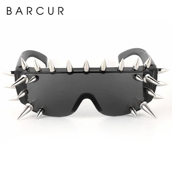 BARCUR Kniedės Akiniai nuo saulės Moterims Prabanga Steampunk Saulės akiniai Hip-Hop Stiliaus Šalies akiniai