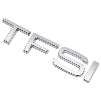 3D Metalo Ženklelis Automobilių Galinis Kamieno TFSI A3 A6 A6L A8L Raidžių Šriftas, Logotipo Lipdukas Audi B7, B8, B9 8P RS3 RS4 RS5 RS6 audi Q5 Q3 S5 A4 TT