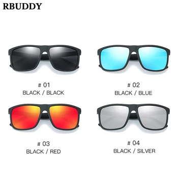 RBUDDY 2020 Akiniai nuo saulės vyrams Poliarizuota Aikštė akiniai nuo saulės Prekės ženklo Dizainas UV400 apsauga Atspalvių lunette soleil homme akinius Vairuotojas