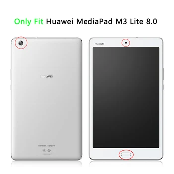 M3 Lite 8.0 Atveju Magnetas Stovi Smart PU Odos Apsauginis Dangtelis Huawei Mediapad M3 Lite 8 NKP-W09 NKP-L09 NKP-AL00 Tablet